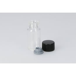 バキュームバイアル SVF-15 15mL 無色 フェノール黒キャップ フッ素ETFEライナーゴム栓 50組 203444