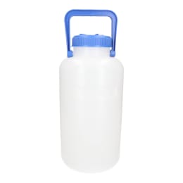 大型広口びん HDPE製 白  5L 1640 持手付