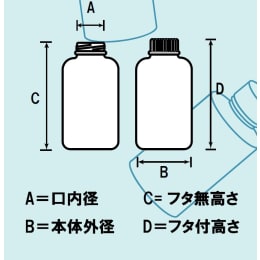 ecoボトル HDPE製 白 500mL