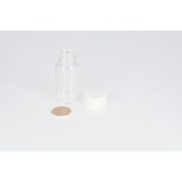 ねじ口瓶 無色 SV-15 15mL メラミン白キャップ フッ素PTFE/ニトリルパッキン 組合せ 50組 2501868