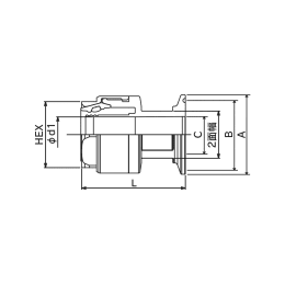 トヨコネクター ヘルール式 TC3-F25-1S
