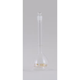 メスフラスコ クラスA 白 100mL