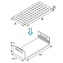 仕切板のみ PC バイアルホルダー用 VF-16用