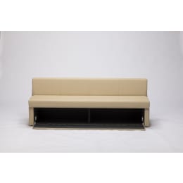 収納付きリクライニングベンチ(完成品)W1800 アイボリー
