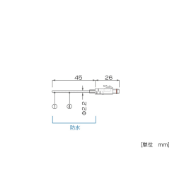 フッ素樹脂被覆温度センサー RTH-3050