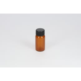日電理化硝子 ねじ口瓶SV-8 8mL 茶色 黒キャップ  ダブルフッ素PTFEパッキン 50組 251166