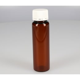 バージンキャップバイアル 茶色 VCV-70 70mL PPキャップ ハイシート/PET貼りパッキン付 25組 212132
