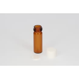 ねじ口瓶 茶色 S-08 2mL PPキャップ ソフトロンPP貼りパッキン付 100組 250013