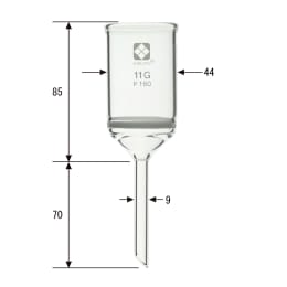 ガラスろ過器 円筒ロート形 11GP160