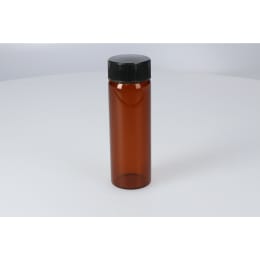 日電理化硝子 バキュームバイアルSVF-100 100mL 茶色 フェノール黒キャップ フッ素ETFEライナーゴム栓 25組 203458