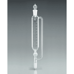 Fine共通摺合円筒分液ロート 100mL 側管付 球栓15/25下部15/25 目盛付 PTFEコック付