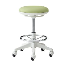 ラボラトリチェア ピルエット 背無・フットリング付 ミントグリーン