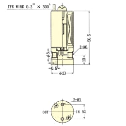 電磁弁 PTFE2方メス DC24V FST-016M6C F-2362-003