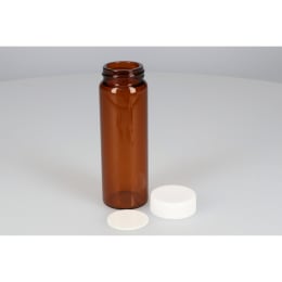 ねじ口瓶 茶色 SV-100 100mL PPキャップ ソフトロンPP貼りパッキン付 25組 250533