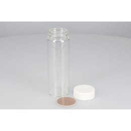 日電理化硝子 ねじ口瓶SV-100 100mL 無色 PPキャップ ダブルフッ素PTFEパッキン 25組 250463