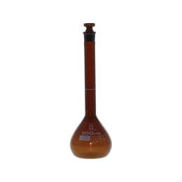 メスフラスコ 茶 カスタムA 100mL