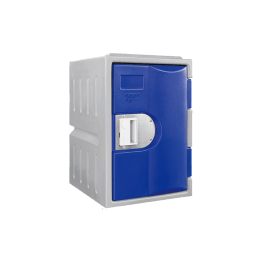 【販売終了】薬品保管庫 樹脂製 青扉 IC錠付 T-H320S-IC