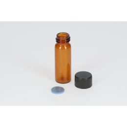 日電理化硝子 ねじ口瓶 S-1 4mL 茶色 フェノールキャップ フッ素PTFE/シリコンパッキングセット 100組 250316