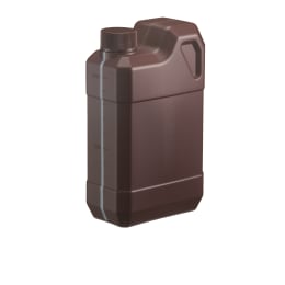 【販売終了】扁平缶 1L スリット入 目盛付 ブラウン