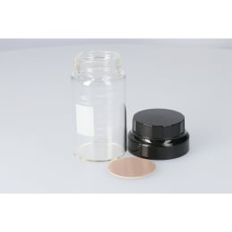 目盛付バイアル(水質検査びん) WT-110 110mL フェノール樹脂キャップ/ダブルフッ素PTFE 無色/標準セット 10本 206016
