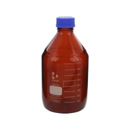ねじ口びん(メジュームびん) 茶褐色 青キャップ付 2L 017210-2000