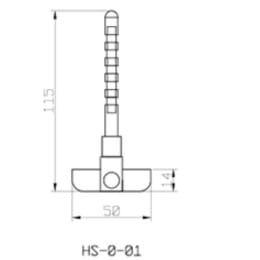 高負荷対応PTFE撹拌棒 110mm HS-0-01