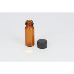 日電理化硝子 ねじ口瓶S-09B 3mL 茶色 黒キャップ ソフトロンPP貼りパッキン 100組 250235
