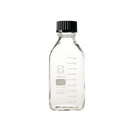 ねじ口角びん(メジュームびん) 黒キャップ付 1L 017230-10002A