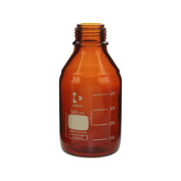 ねじ口びん(メジュームびん) 茶褐色 びんのみ 500mL 017210-5004A