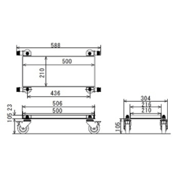 取り回し君 真空ポンプ用カート PRT250