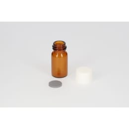 日電理化硝子 ねじ口瓶 S-09A 2mL 茶色 P.Pキャップ ブチルゴムパッキングセット 100組 250347