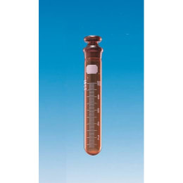 Fine共通摺合共栓丸底沈でん管 10mL 茶褐色 目盛付 φ16.5×H100 栓14/10 10入