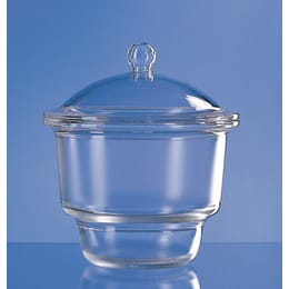 デシケーター 玉蓋付 硝子製 250mm 中板無