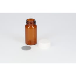 日電理化硝子 ねじ口瓶 SV-20 20mL 茶色 P.Pキャップ ブチルゴムパッキングセット 50組 251209