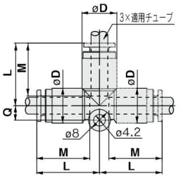 クリーンワンタッチ管継手(ブロー用) ミリサイズ KPシリーズ KPT08-00