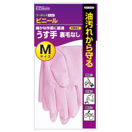 ビニールうす手 手袋 裏毛なし M ホワイト 1双