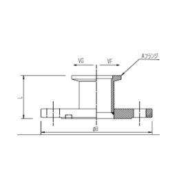 佐藤真空 変換フランジ SUS304製 VG50A-NW40 JIS溝有-NW