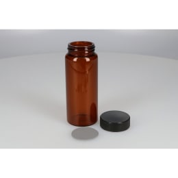 日電理化硝子 ねじ口瓶 SV-150 150mL 茶色 フェノールキャップ ブチルゴムパッキングセット 20組 251295
