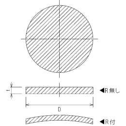 ガラスフィルター板 R付 φ140 AG2 1個