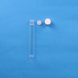 日電理化硝子 ねじ口試験管 ST-16.5M 15mL メラミン樹脂白キャップ シリコンパッキン 組合せセット 50組 119219