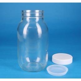 マヨネーズ瓶 白PPキャップ 中栓付 900mL 20入