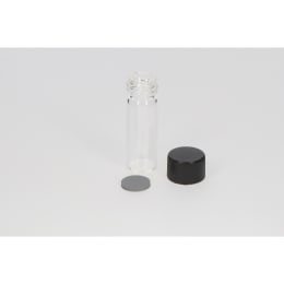 日電理化硝子 ねじ口瓶 S-08 2mL 無色 フェノールキャップ ブチルゴムパッキングセット 100組 250388