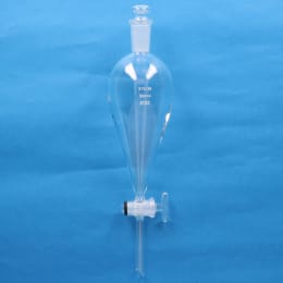 Fine共通摺合 分液ロート 300mL 平栓19/38 スキーブ型 ガラスコック付