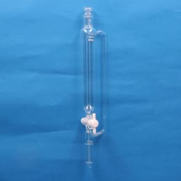 Fine透明共通摺合 円筒分液ロート 100mL 側管付 平栓15/25下部19/38 目盛なし PTFEコック付