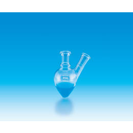 Fine透明摺合二口なし型フラスコ 50mL 中管15/25 側管15/25