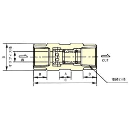 PTFEチェックバルブ FT型 FT-4-V F-2181-002