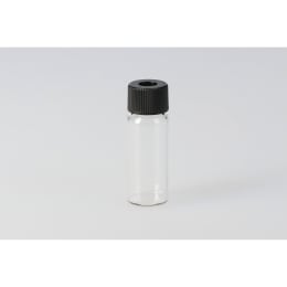日電理化硝子 シリンジバイアル SY-2 5.0mL 無色 穴あき黒キャップ・PTFE/シリコンパッキングセット 100本 255036