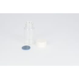 日電理化硝子 ねじ口瓶 SV-15 15mL 無色 メラミンキャップ フッ素PTFE/シリコンパッキングセット 50組 250908