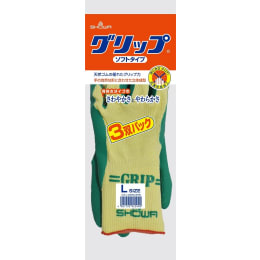 ショーワグローブ グリップ(ソフトタイプ)  L 緑 3双