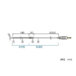 エスペックミック SUS保護管付温度センサ3φ×185 RTH-1120